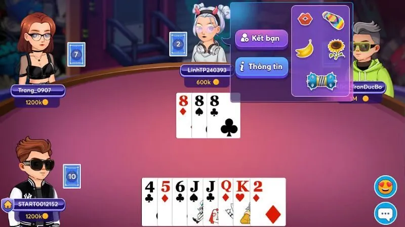 Luật chặt heo và tránh thối bài trong Tiến lên miền Nam