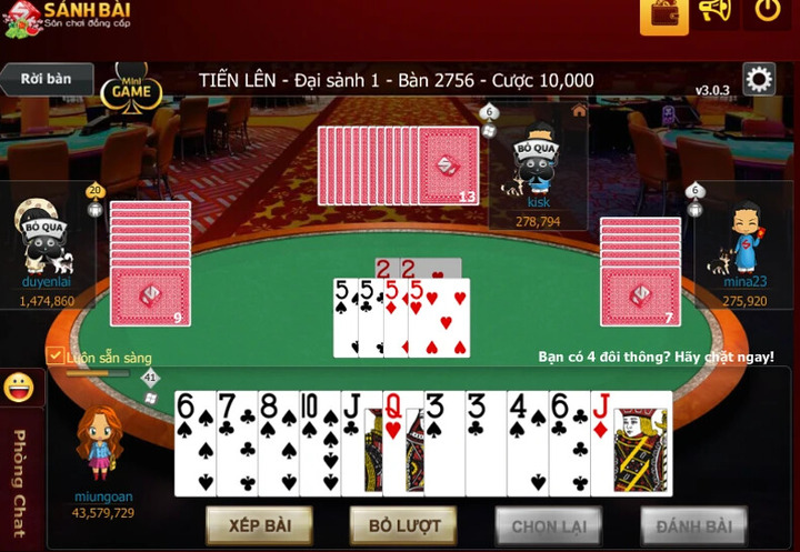 Giao Diện Mới Tiến lên miền nam Có Gì Hot? Điểm mới của giao diện 