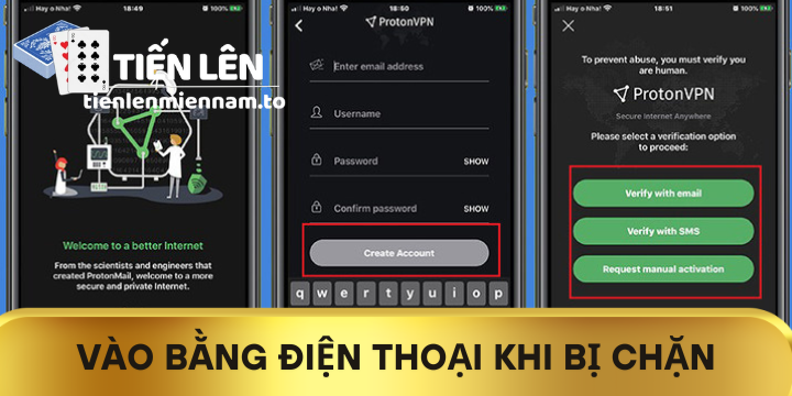 Vào Tiến lên miền nam Bằng Điện Thoại Khi Bị Chặn - Cách xử lý