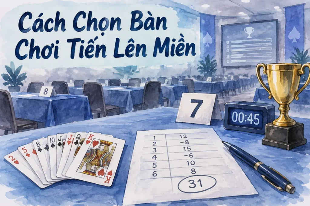 Cách chọn bàn chơi Tiến Lên Miền Nam hợp mệnh để tăng vận may