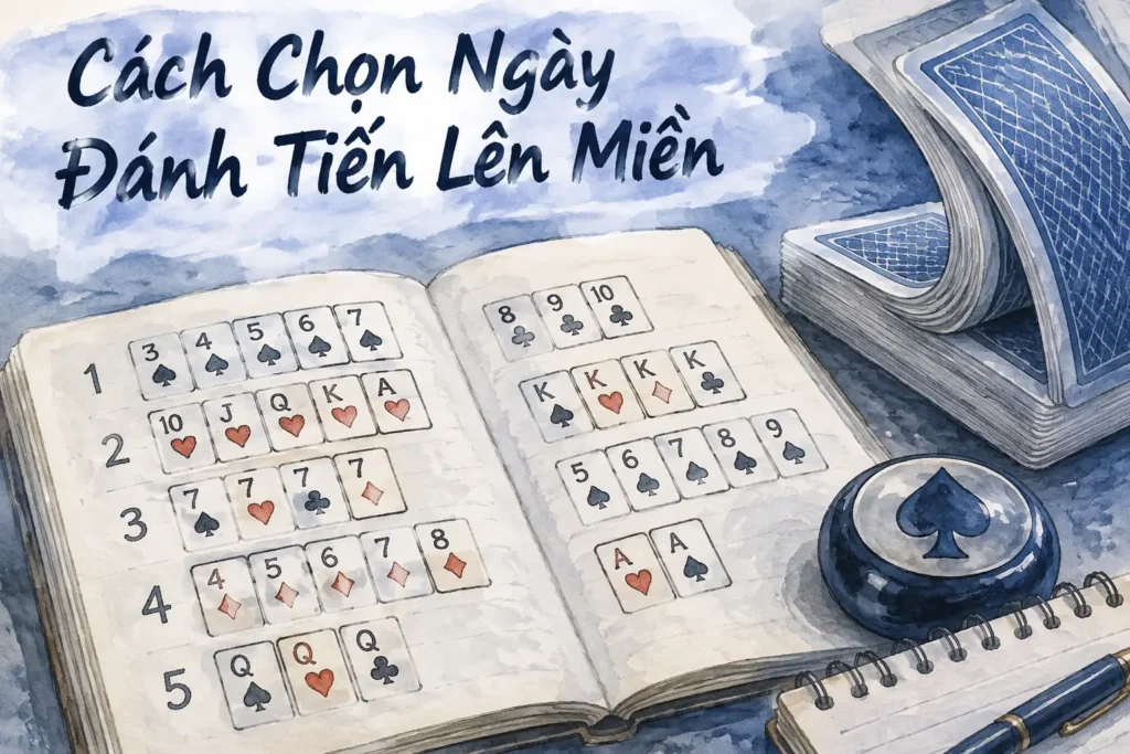 Cách chọn ngày đánh Tiến Lên Miền Nam thu hút tài lộc