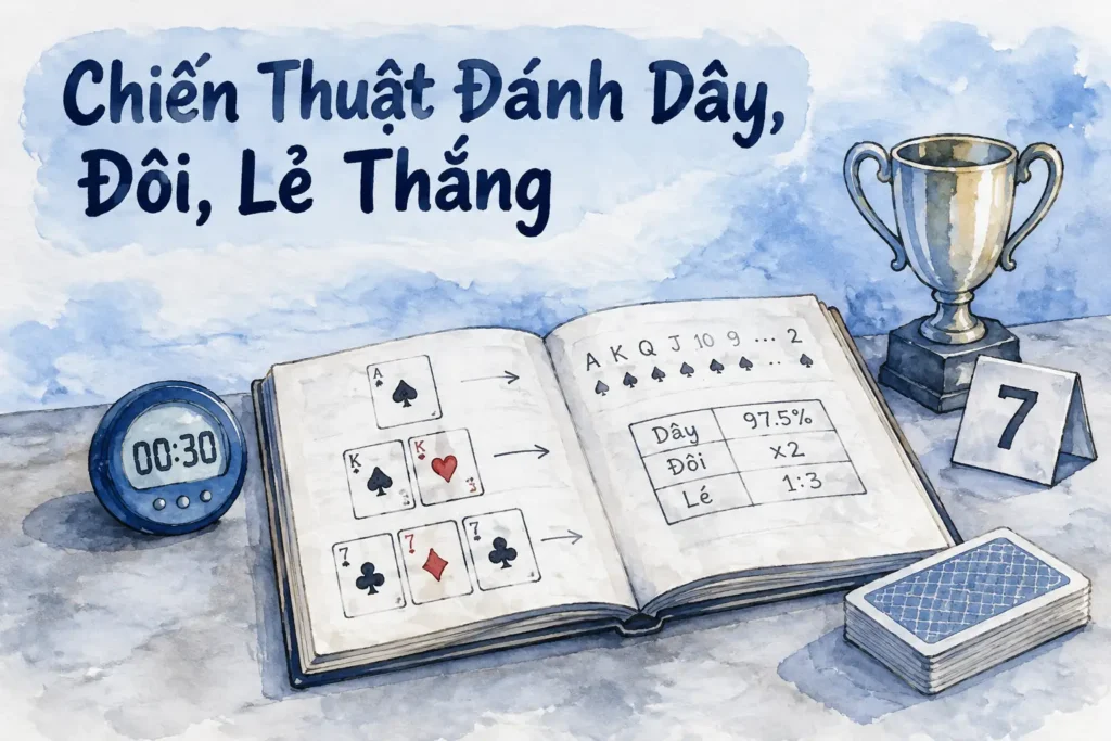 Chiến thuật đánh dây, đôi, lẻ thắng lớn hiệu quả trong Tiến Lên Miền Nam