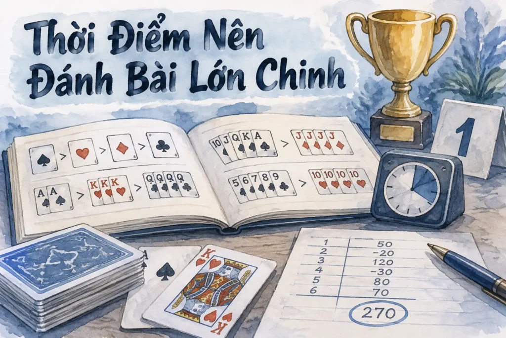 Thời điểm nên đánh bài lớn chinh phục ván bài đỉnh cao