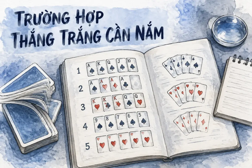 Trường hợp thắng trắng cần nắm khi chơi Tiến Lên Miền Nam